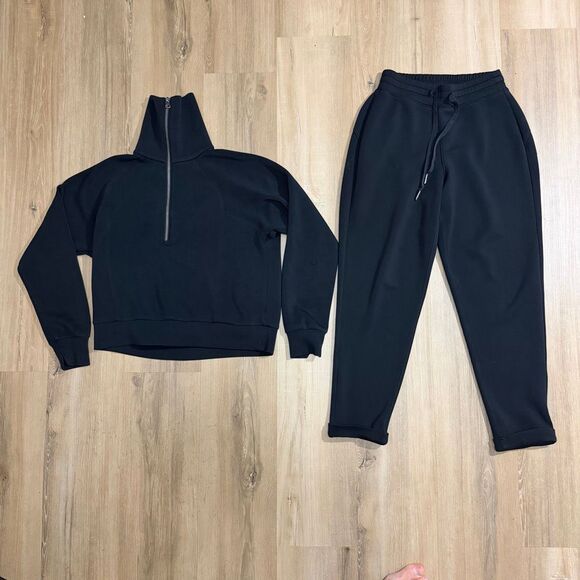 SPANX Other - Spanx AirEssentials Black Half Zip Set Sz XS Athleisure Loungewear Travel Set